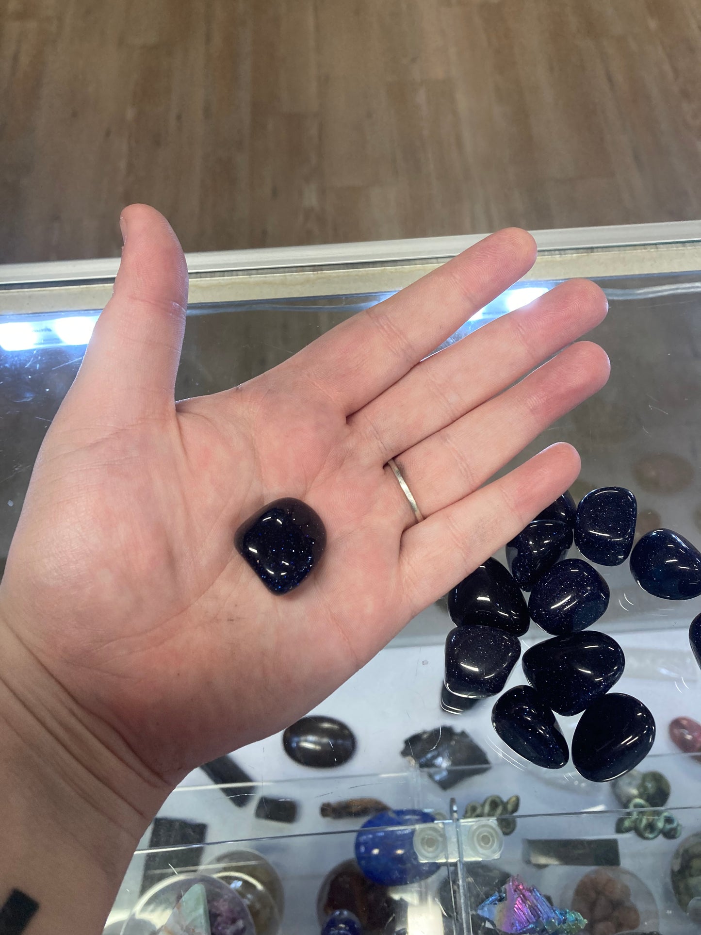 Blue Goldstone Tumble (1)